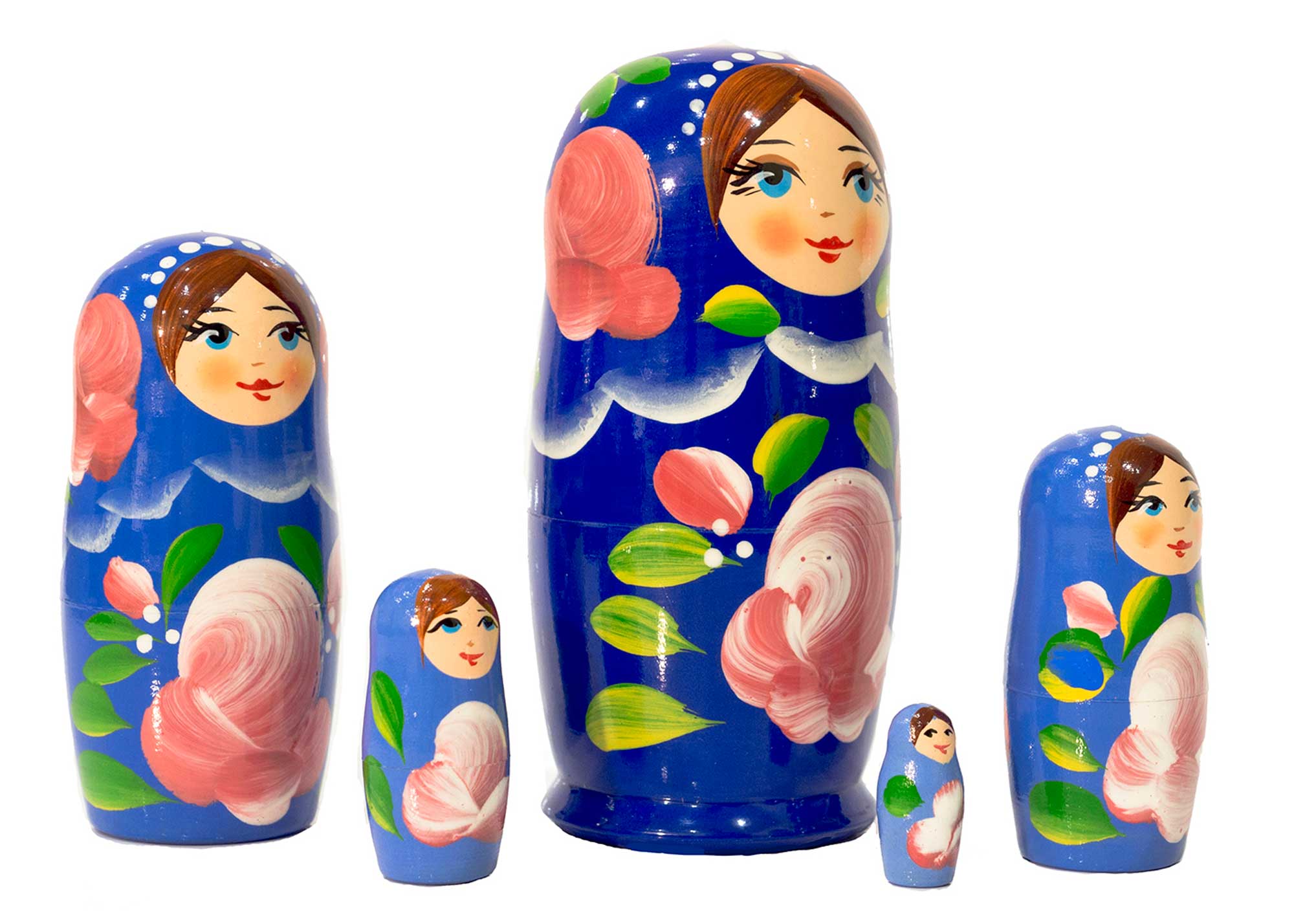 Buy Blue Gradient Nesting Doll 5pc./4" at GoldenCockerel.com