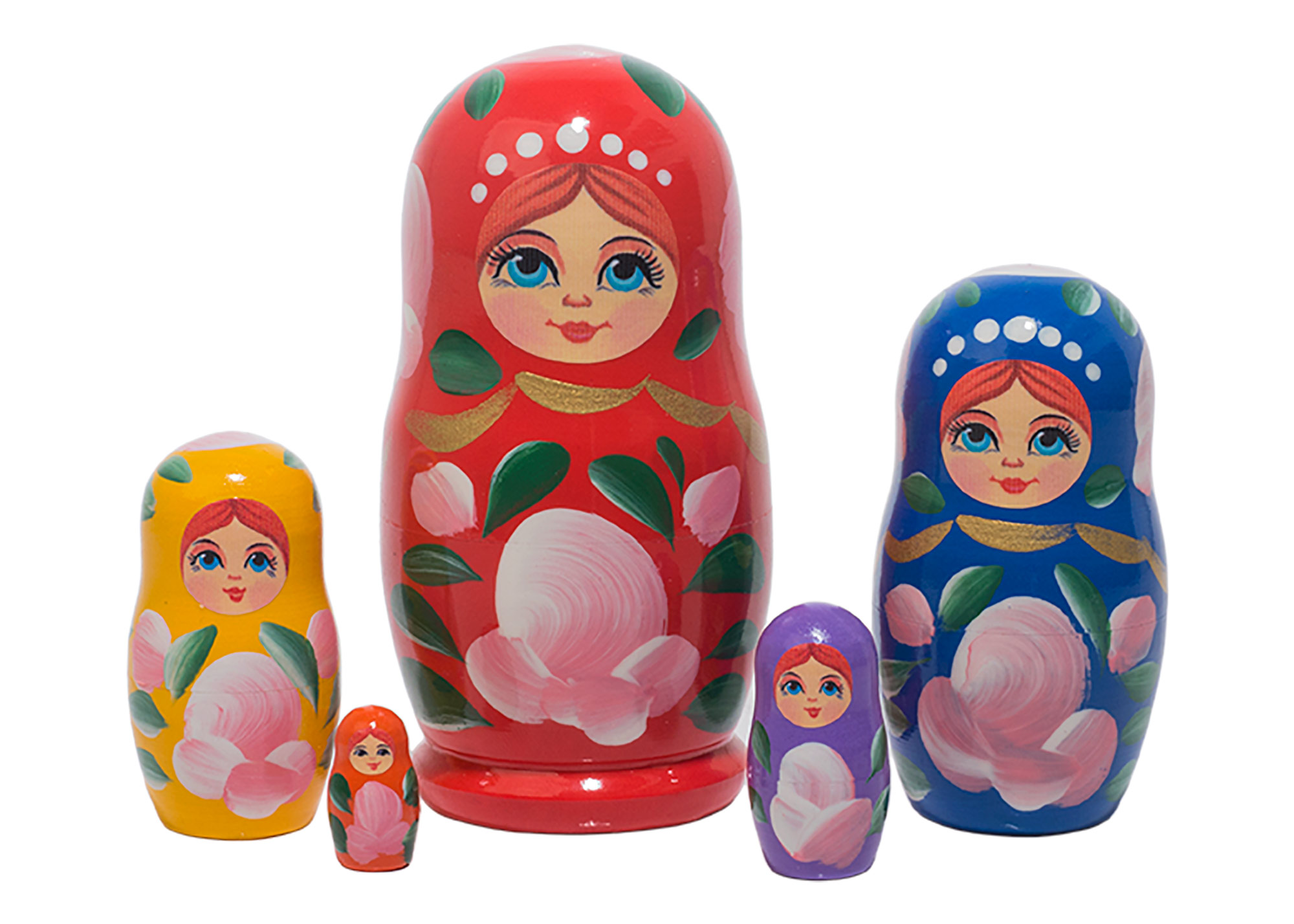 Buy Art Nesting Doll  "Rainbow" 5pc./4" at GoldenCockerel.com