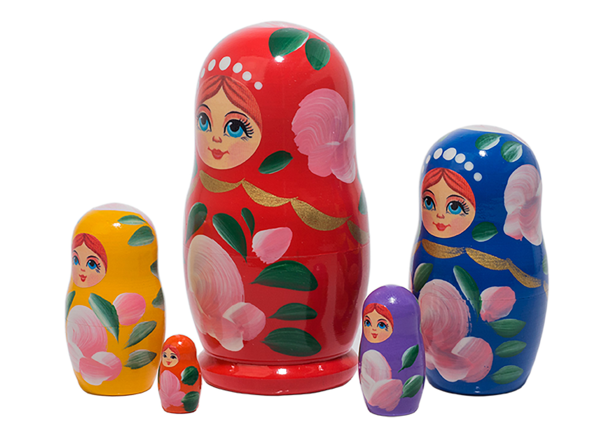 Buy Art Nesting Doll  "Rainbow" 5pc./4" at GoldenCockerel.com