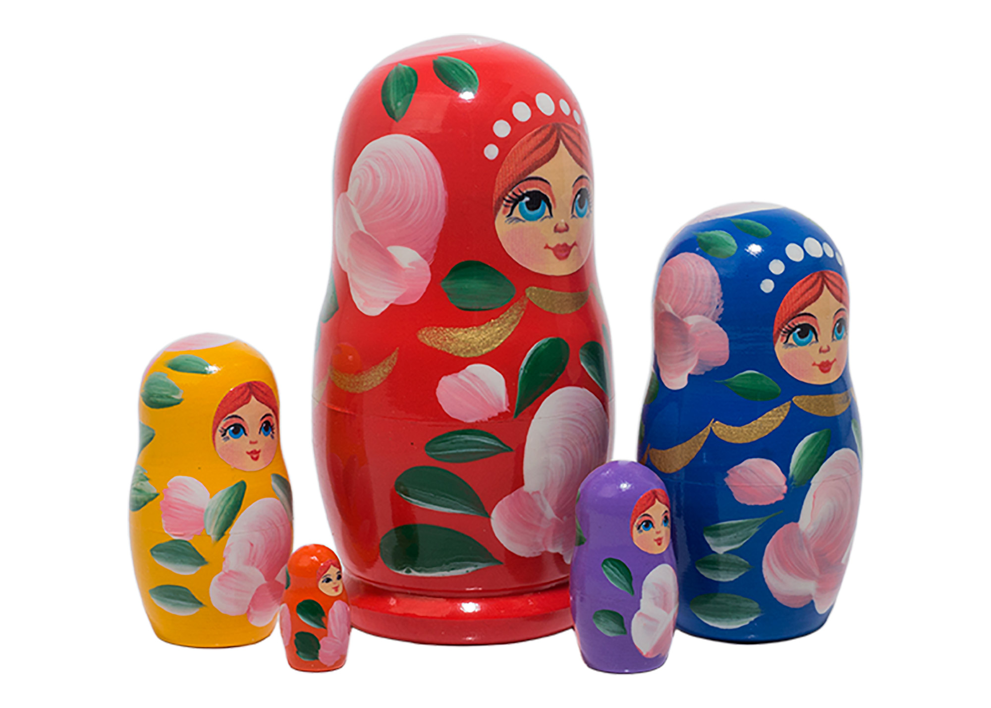 Buy Art Nesting Doll  "Rainbow" 5pc./4" at GoldenCockerel.com