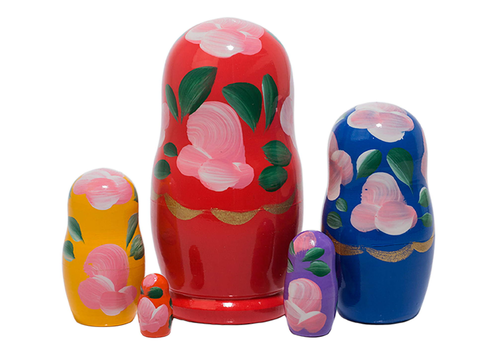 Buy Art Nesting Doll  "Rainbow" 5pc./4" at GoldenCockerel.com