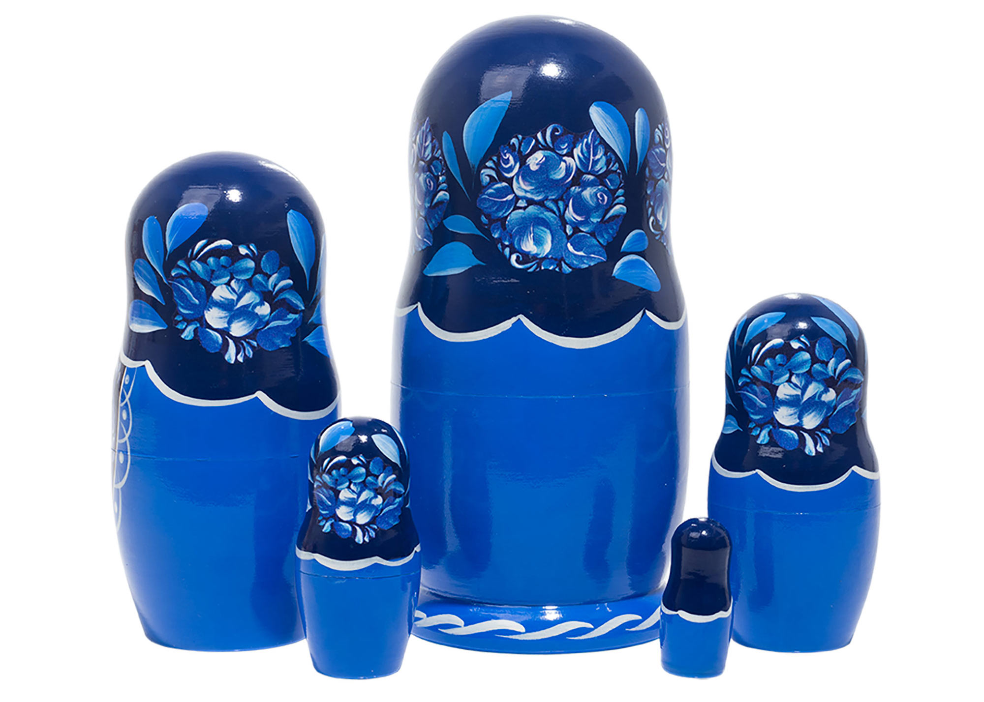 Buy Blue Beauty Nesting Doll 5pc./6" at GoldenCockerel.com