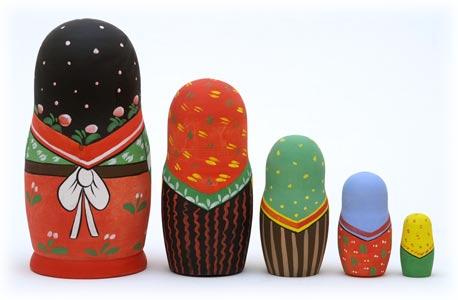 Buy Stress Reliever Nesting Doll 5pc./6" at GoldenCockerel.com