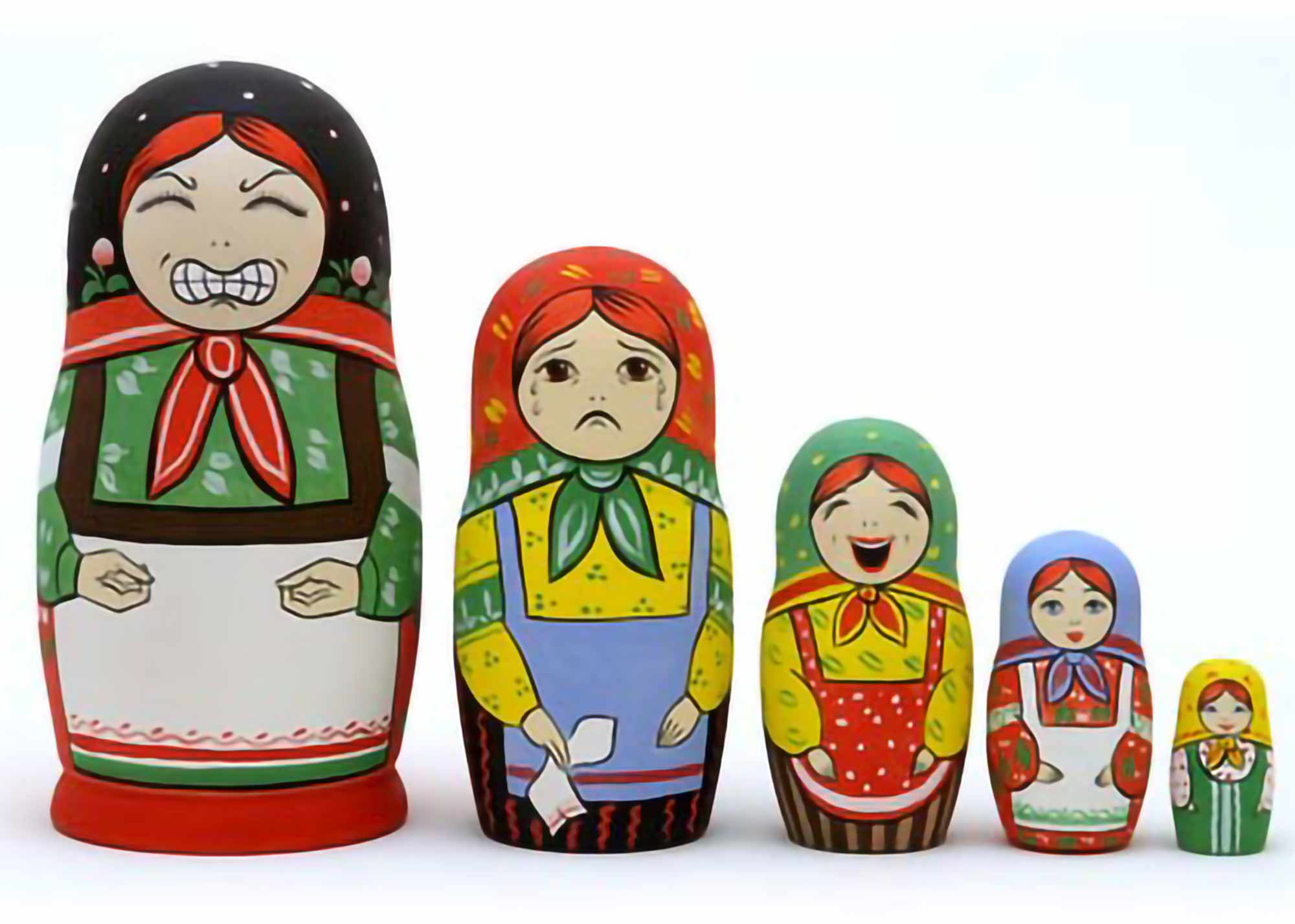 Buy Stress Reliever Nesting Doll 5pc./6" at GoldenCockerel.com