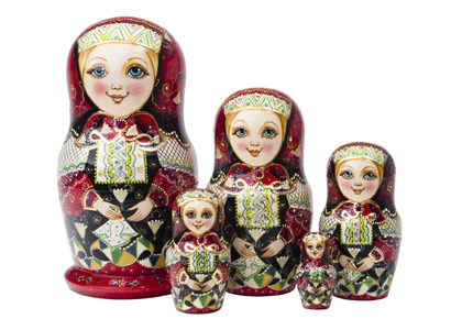 Buy Dunya Nesting Doll 5pc./6" at GoldenCockerel.com