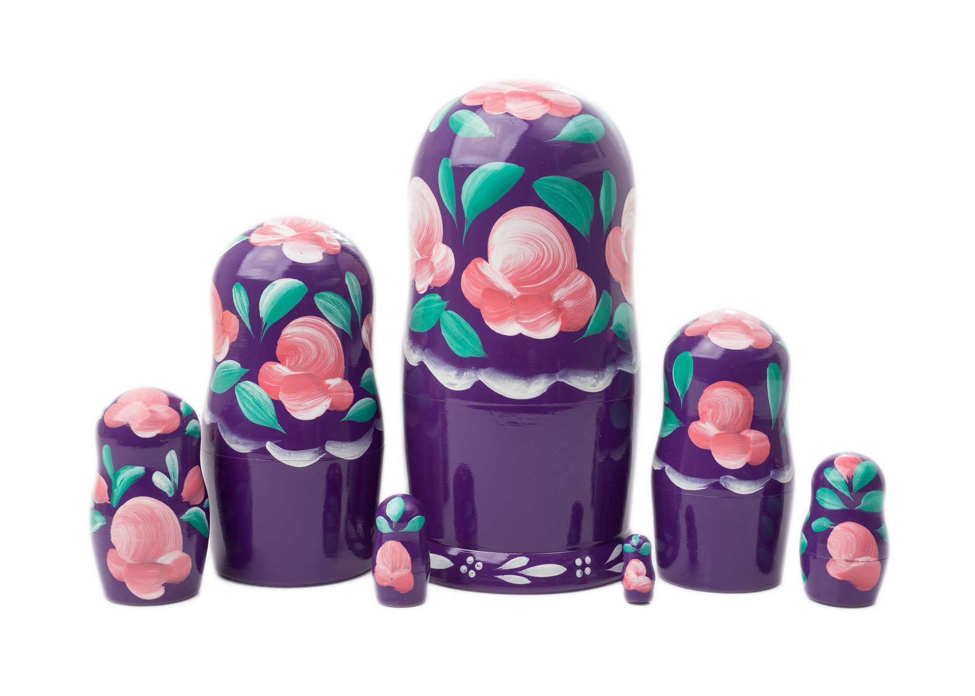 Buy Plum Floral Art Matreshka Doll 7pc./6" at GoldenCockerel.com