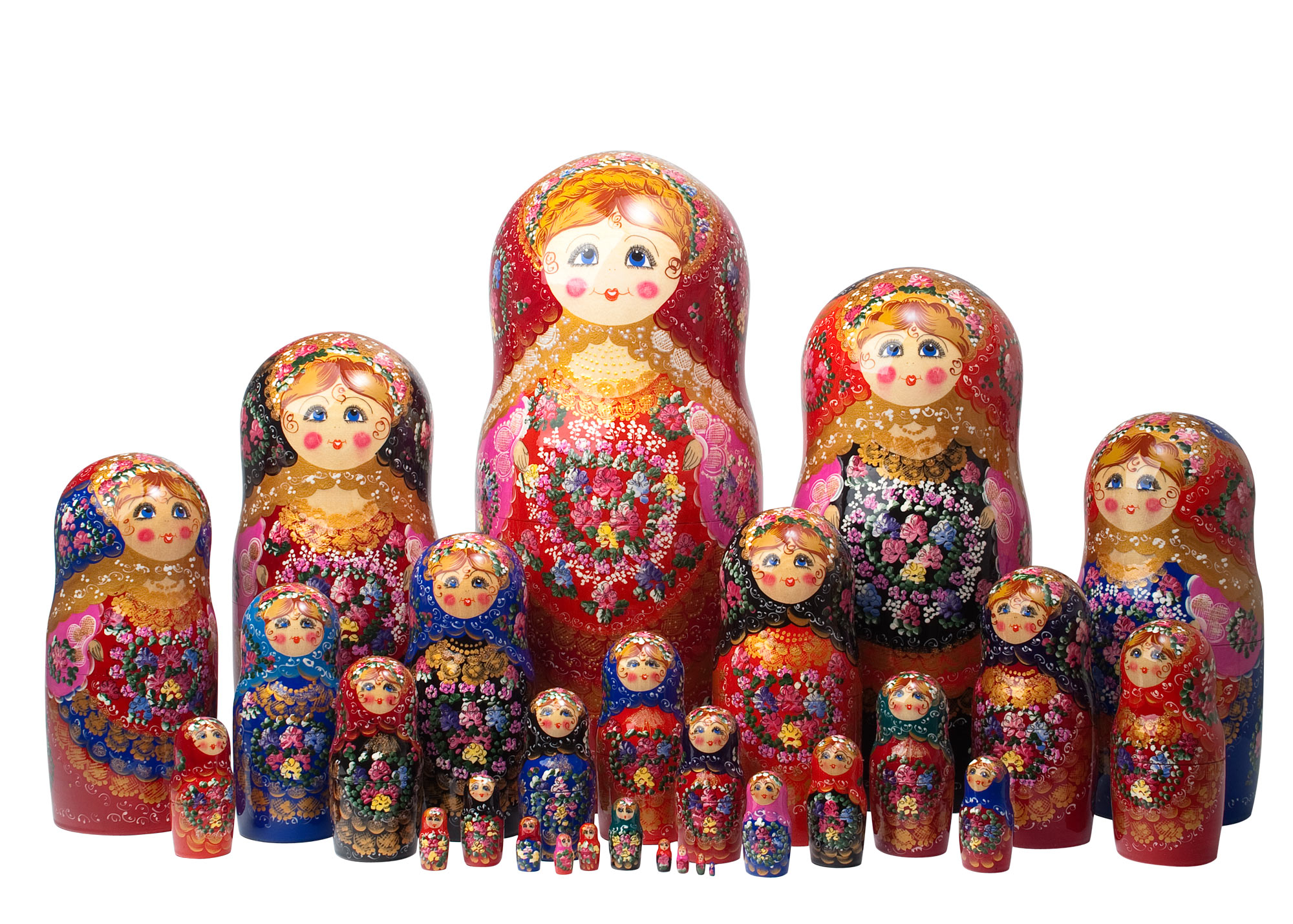 Buy Bouquet Mega Matryoshka Doll 30pc./17.5" at GoldenCockerel.com