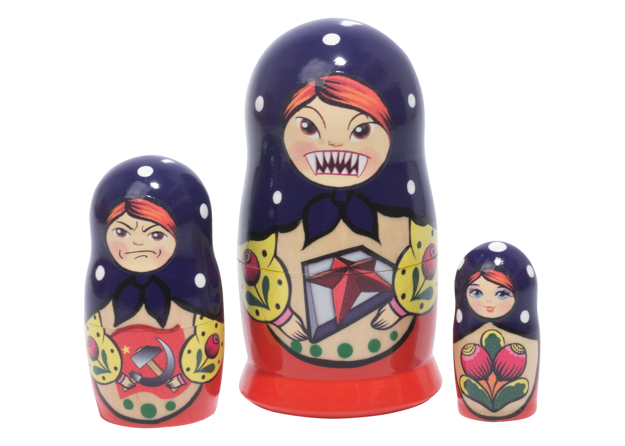 Buy Soviet Communist Matryoshka 3pc./3.5" at GoldenCockerel.com