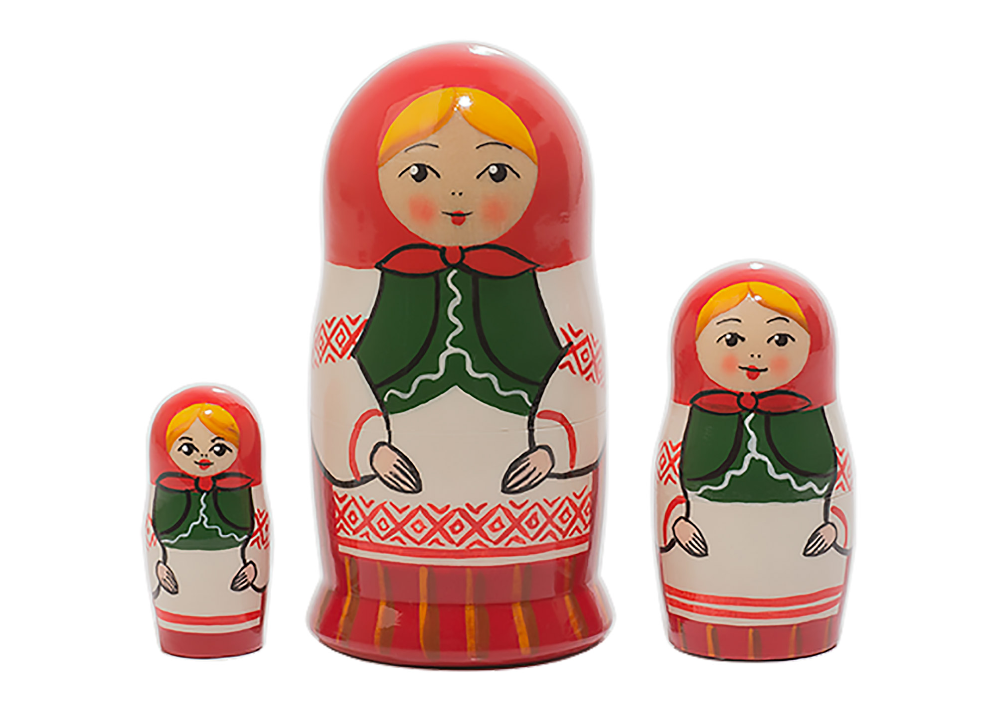 Buy Belorussian Folk Nesting Doll Nadia 3pc./3.5" at GoldenCockerel.com