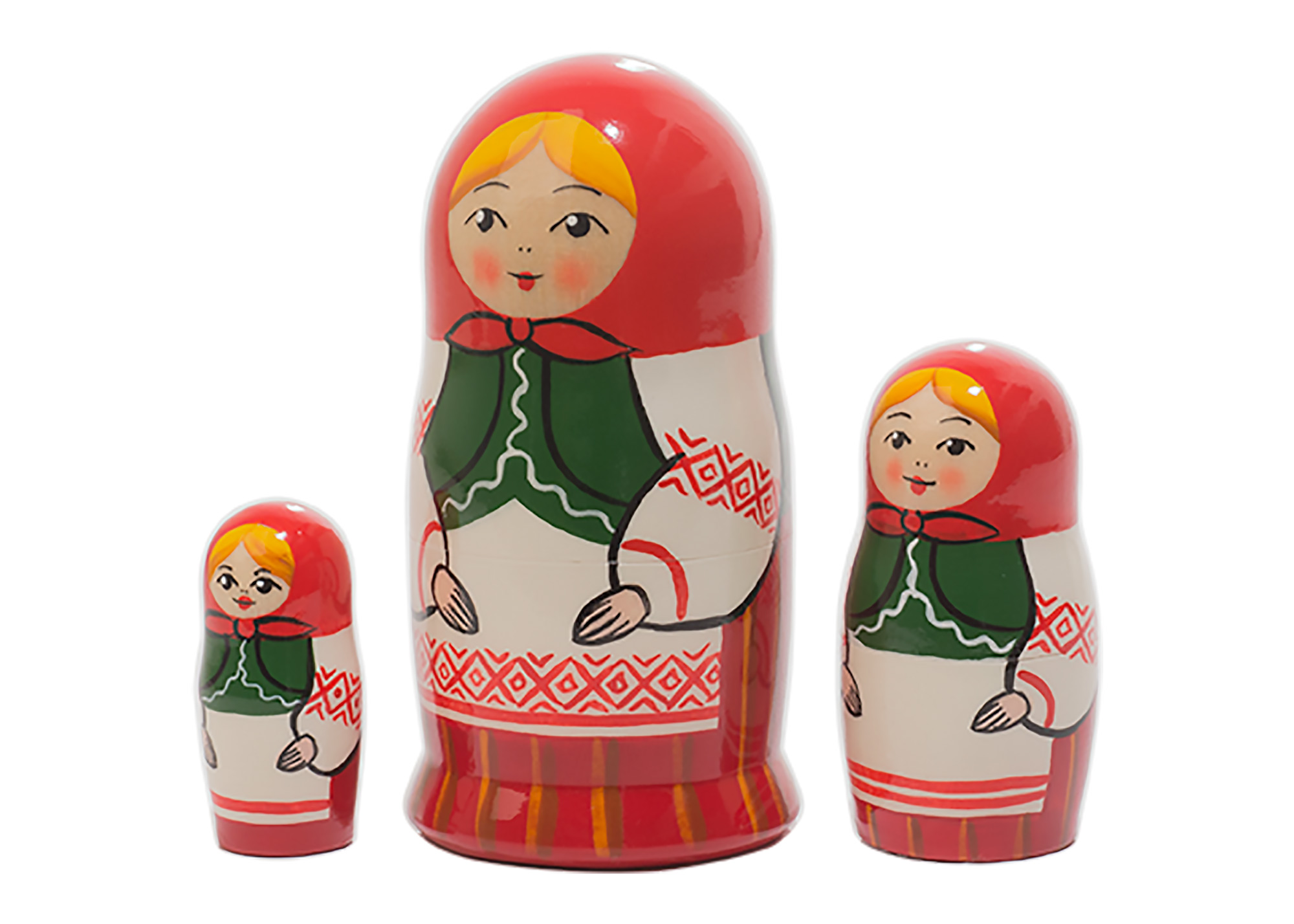 Buy Belorussian Folk Nesting Doll Nadia 3pc./3.5" at GoldenCockerel.com