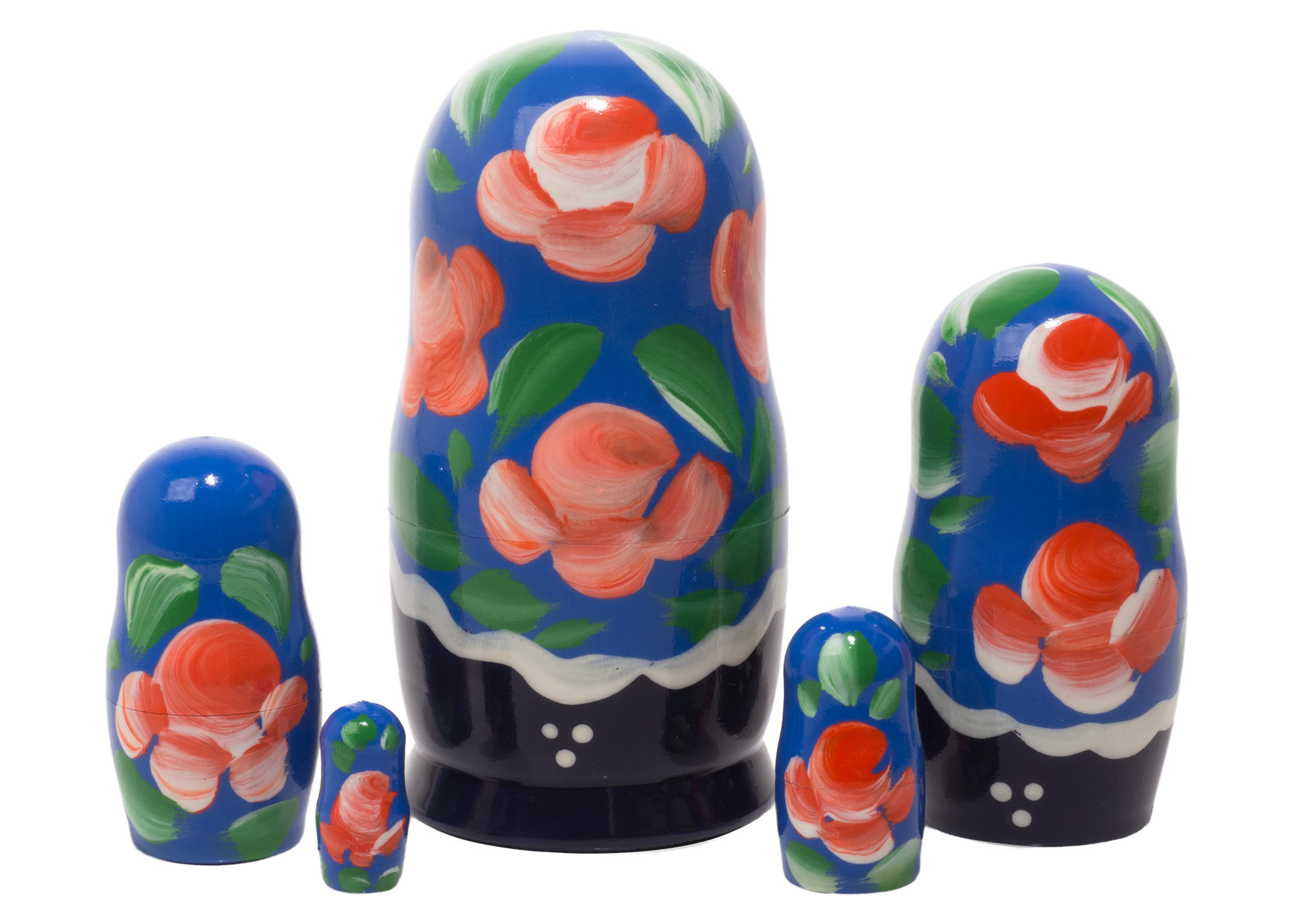 Buy Floral Maiden Nesting Doll 5pc./4" at GoldenCockerel.com