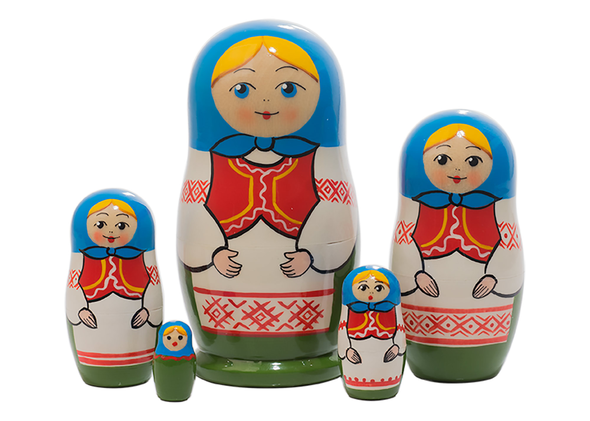 Buy Belarus Folk Nesting Doll 5pc./4.25" at GoldenCockerel.com