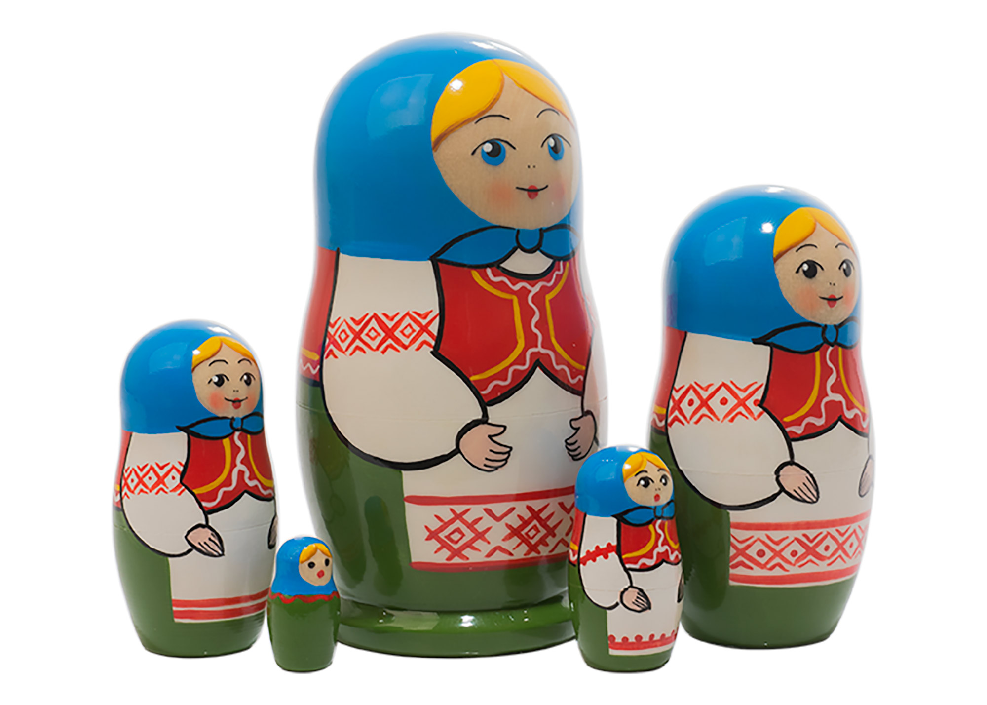 Buy Belarus Folk Nesting Doll 5pc./4.25" at GoldenCockerel.com