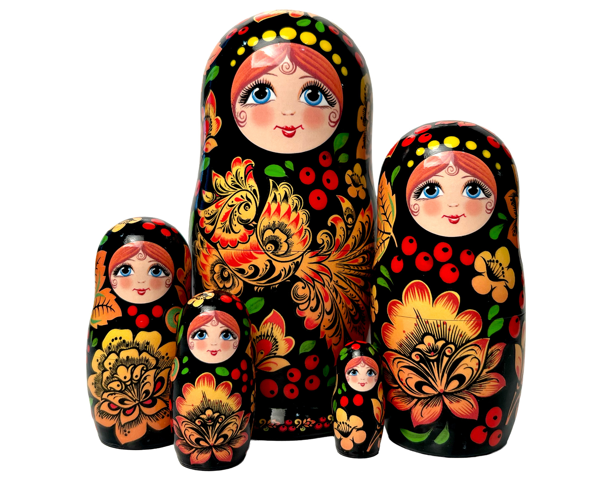 Buy Bird of Happiness Nesting Doll 5pc./5" at GoldenCockerel.com