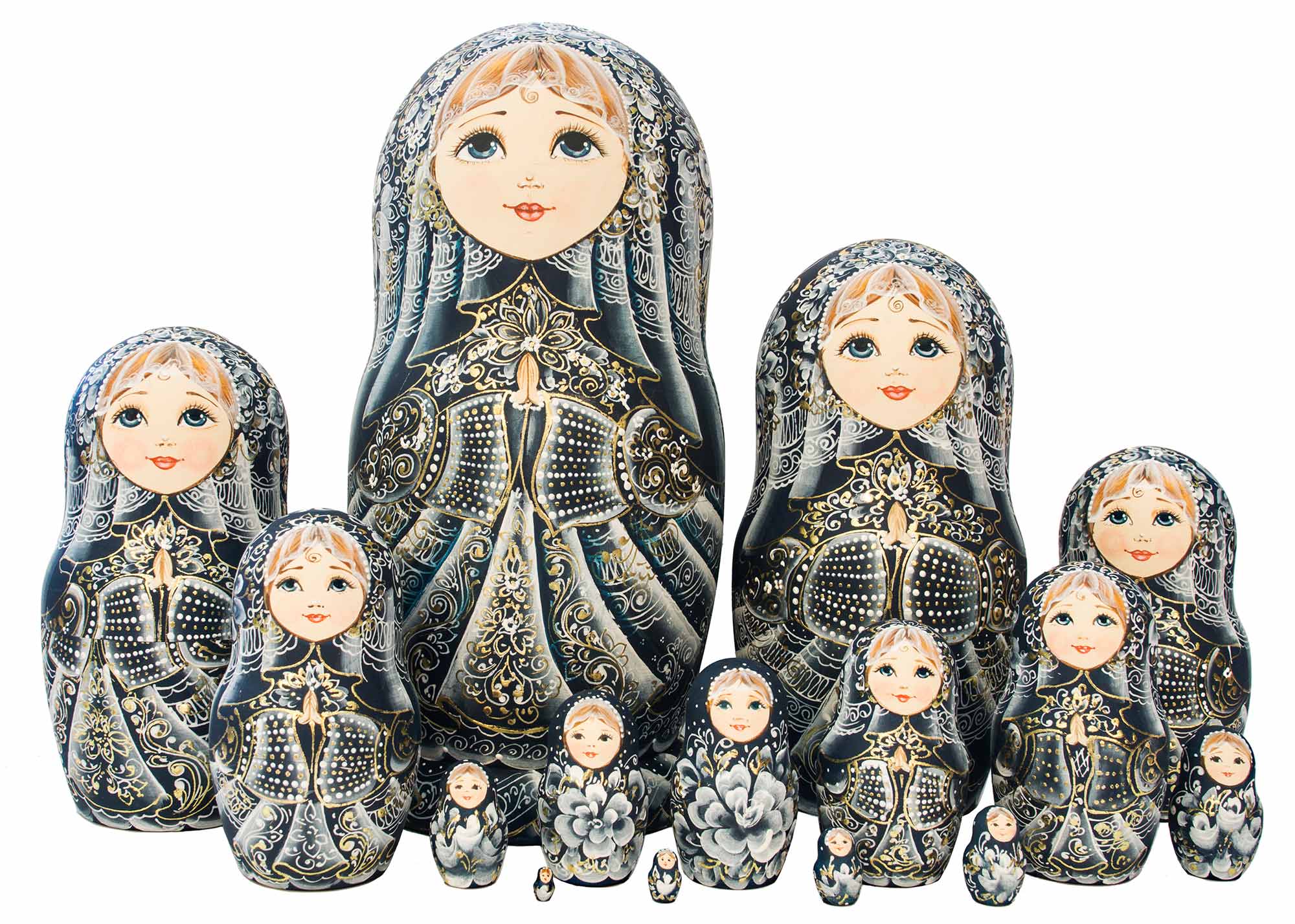 Buy Golden Lace Nesting Doll 15pc./12" at GoldenCockerel.com