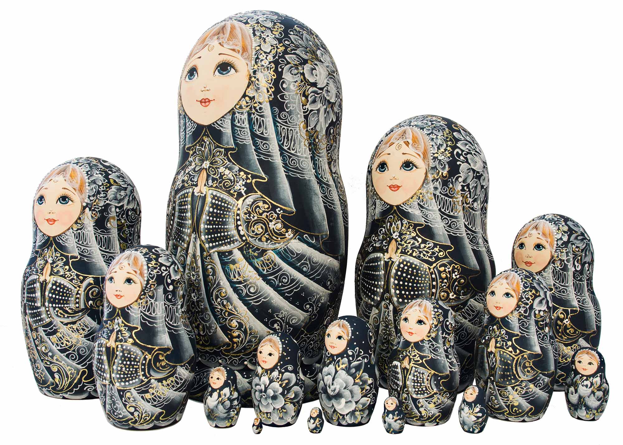 Buy Golden Lace Nesting Doll 15pc./12" at GoldenCockerel.com