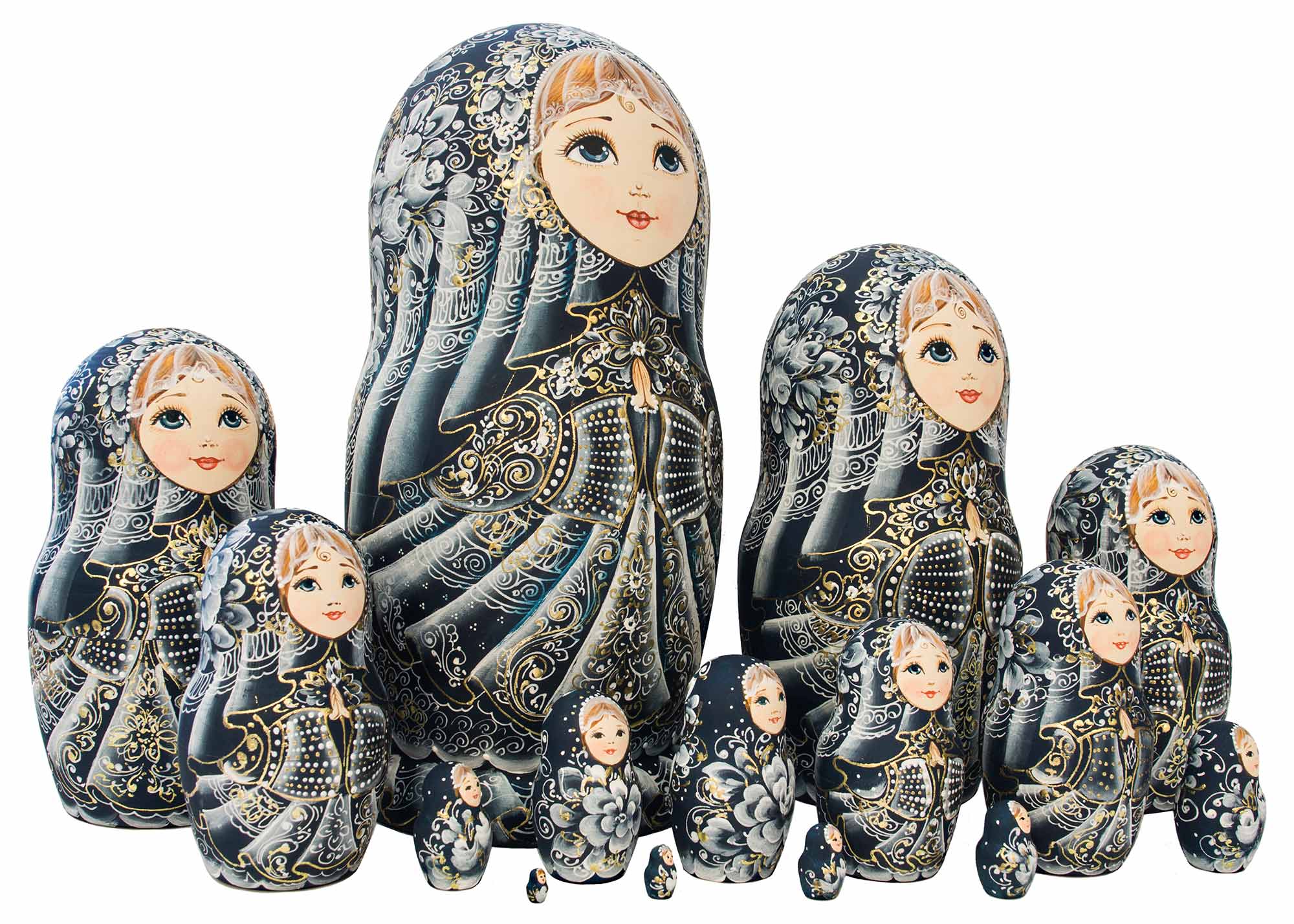Buy Golden Lace Nesting Doll 15pc./12" at GoldenCockerel.com