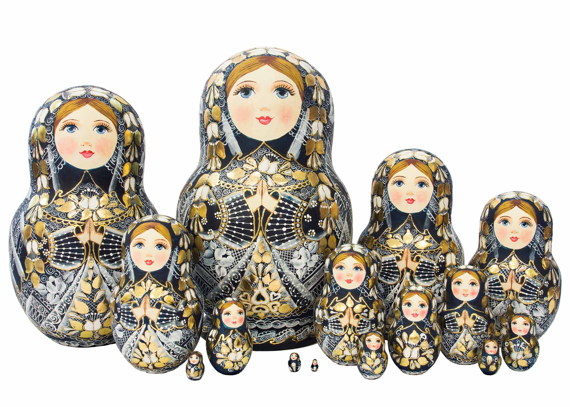 Buy Golden Lace Nesting Doll 15pc./8" at GoldenCockerel.com