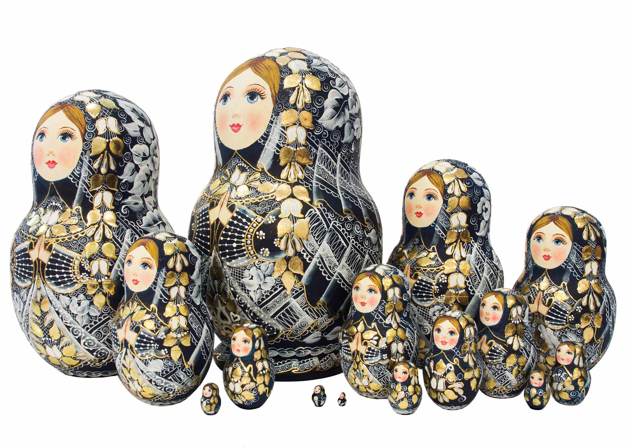 Buy Golden Lace Nesting Doll 15pc./8" at GoldenCockerel.com