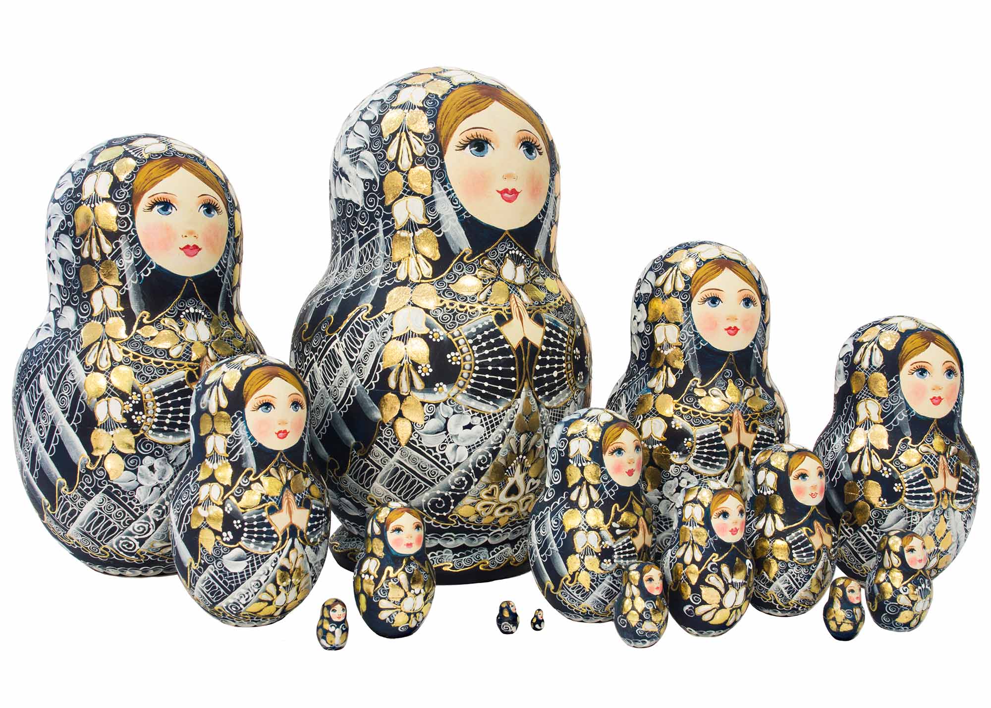 Buy Golden Lace Nesting Doll 15pc./8" at GoldenCockerel.com