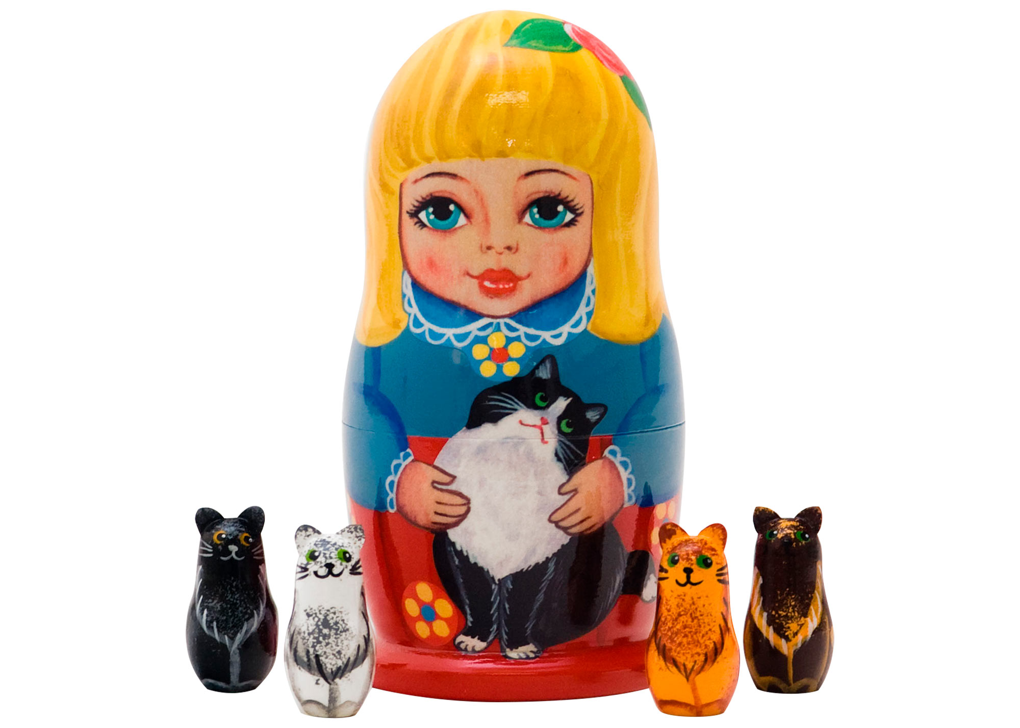 Buy Summer Whiskers Matryoshka Surprise Doll 5 pc./3.5" at GoldenCockerel.com