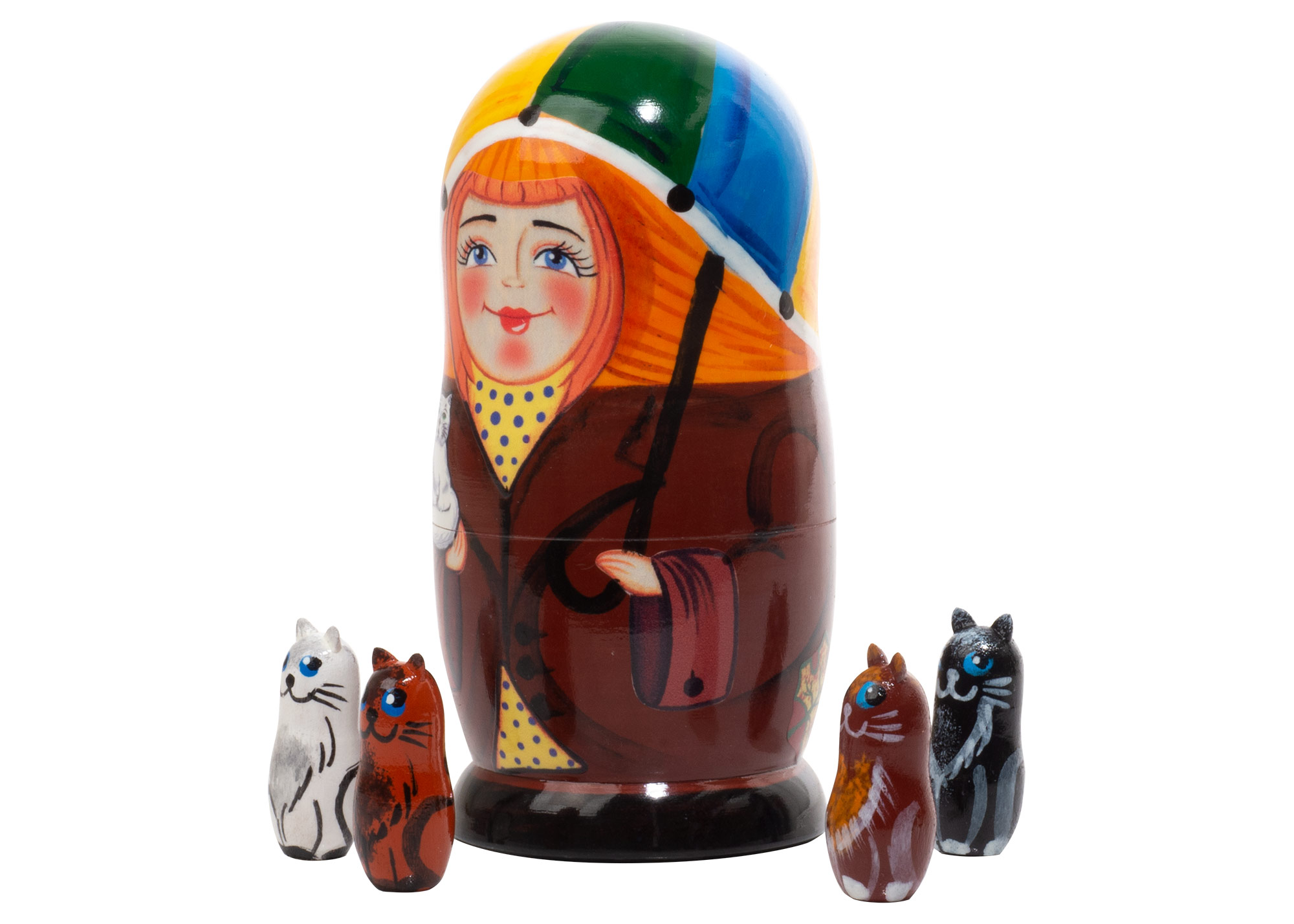 Buy Autumn Whiskers Matryoshka Surprise Doll 5pc./3.5" at GoldenCockerel.com