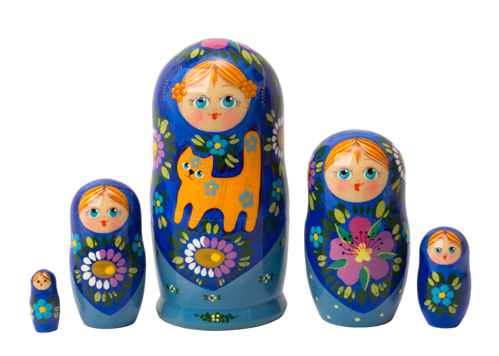 Buy Elena's Lovely Cat Nesting Doll 5pc./4" at GoldenCockerel.com