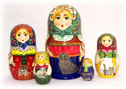 Buy Village Cats Doll 5pc at GoldenCockerel.com