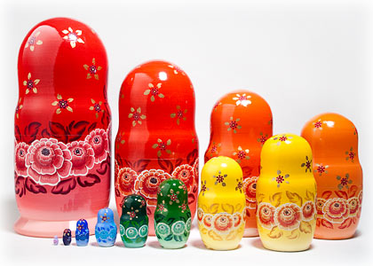 Buy Colorwheel Nesting Doll 12pc./11" at GoldenCockerel.com