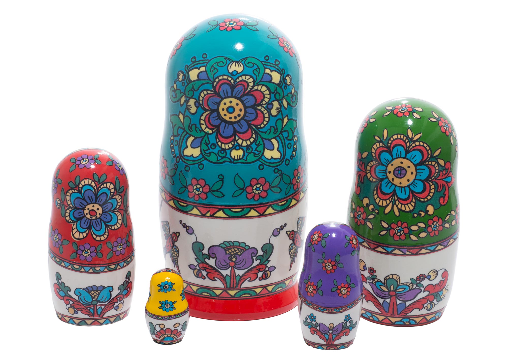 Buy Northern Folk Style Nesting Doll 5pc./6" at GoldenCockerel.com