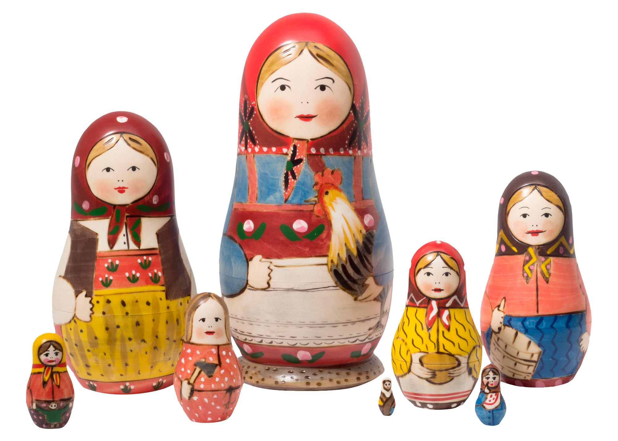Buy Peasant Matriarch Doll 8pc./7" - The First Nesting Doll at GoldenCockerel.com