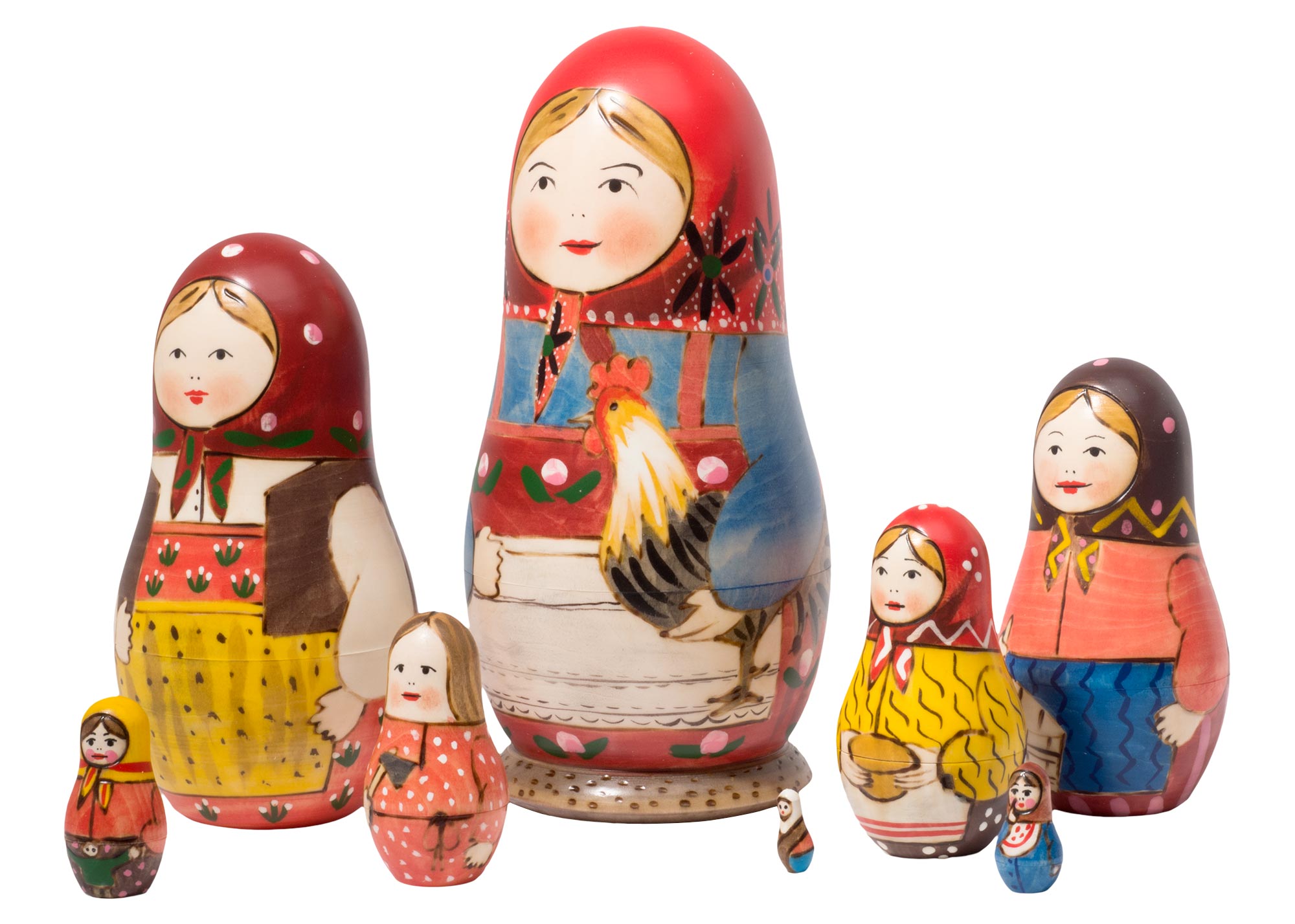 Buy Peasant Matriarch Doll 8pc./7" - The First Nesting Doll at GoldenCockerel.com