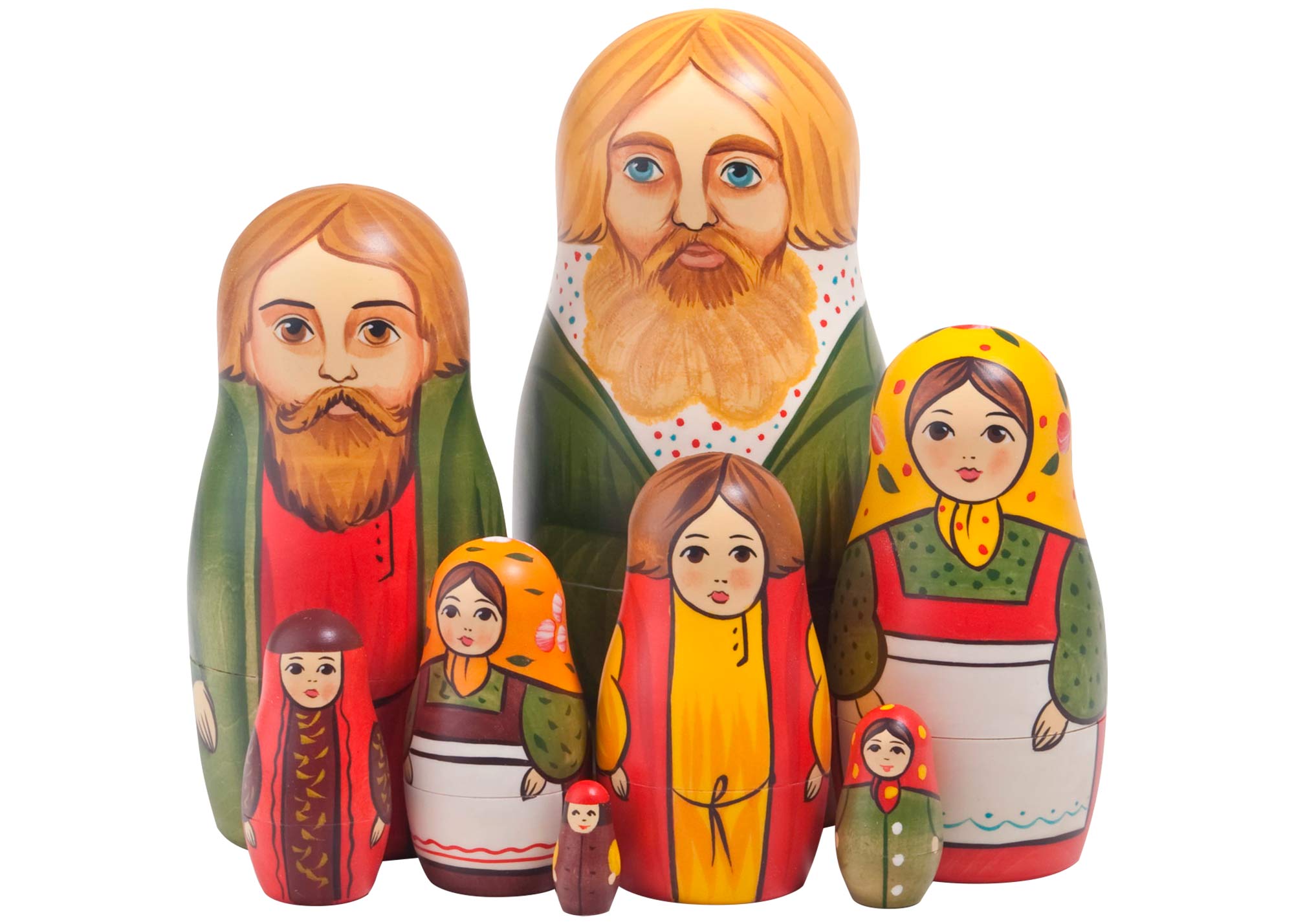 Buy Матрешка «Крестьянская семья» 8 мест 18см at GoldenCockerel.com