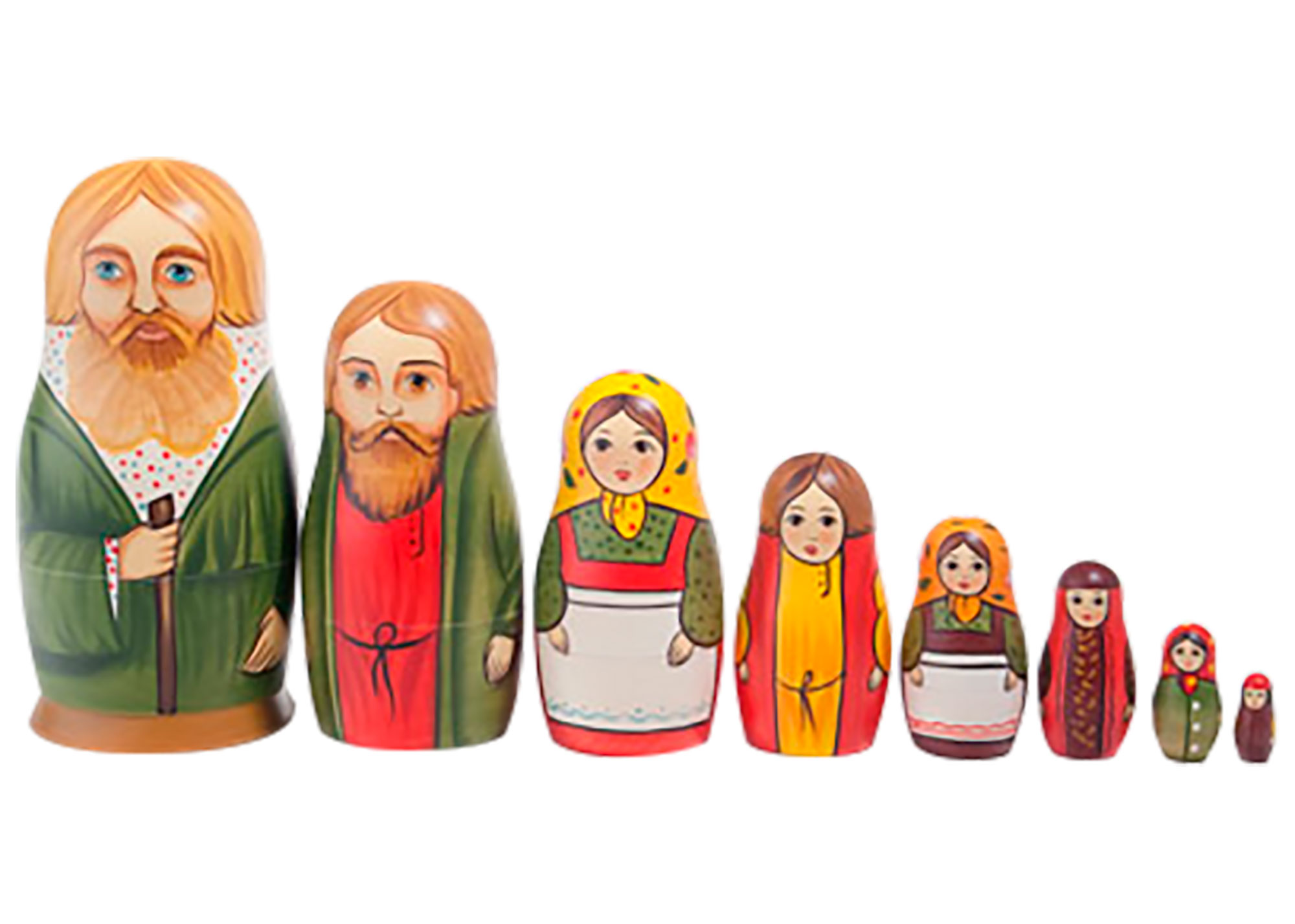 Buy Old Peasant Patriarch Nesting Doll 8pc./7" at GoldenCockerel.com