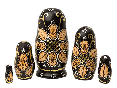 Buy Deluxe Woodburned Nesting Doll 5pc./6" at GoldenCockerel.com