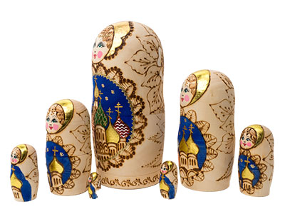 Buy Russian Domes Nesting Doll 7pc./8" at GoldenCockerel.com