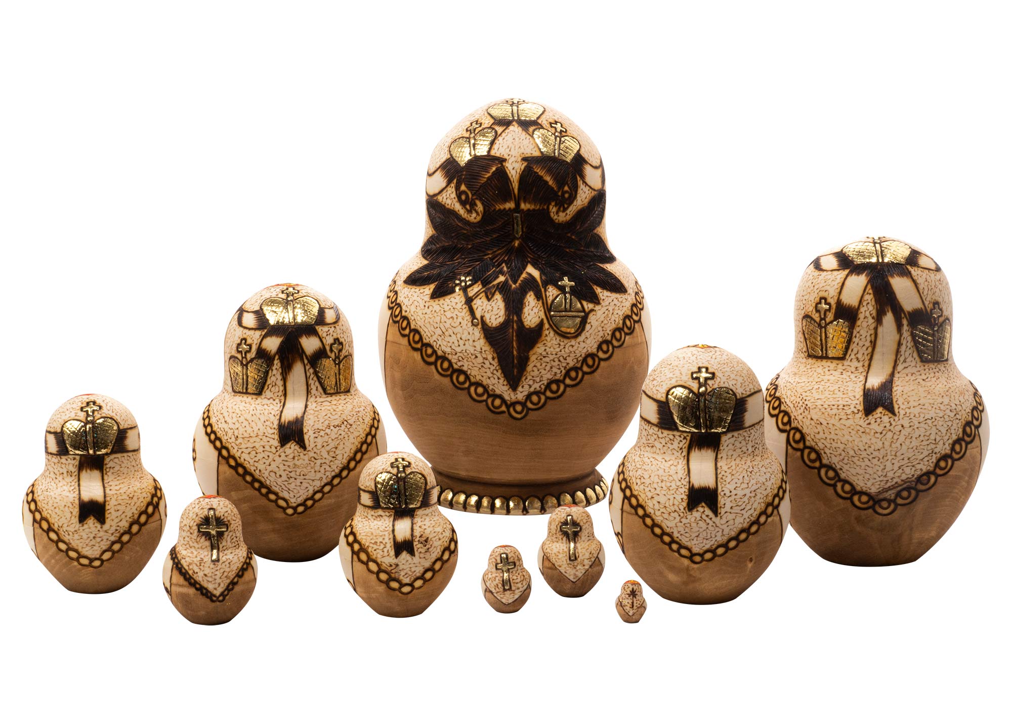 Buy Heart of Russia Woodburned Nesting Doll 10pc./5.5" at GoldenCockerel.com