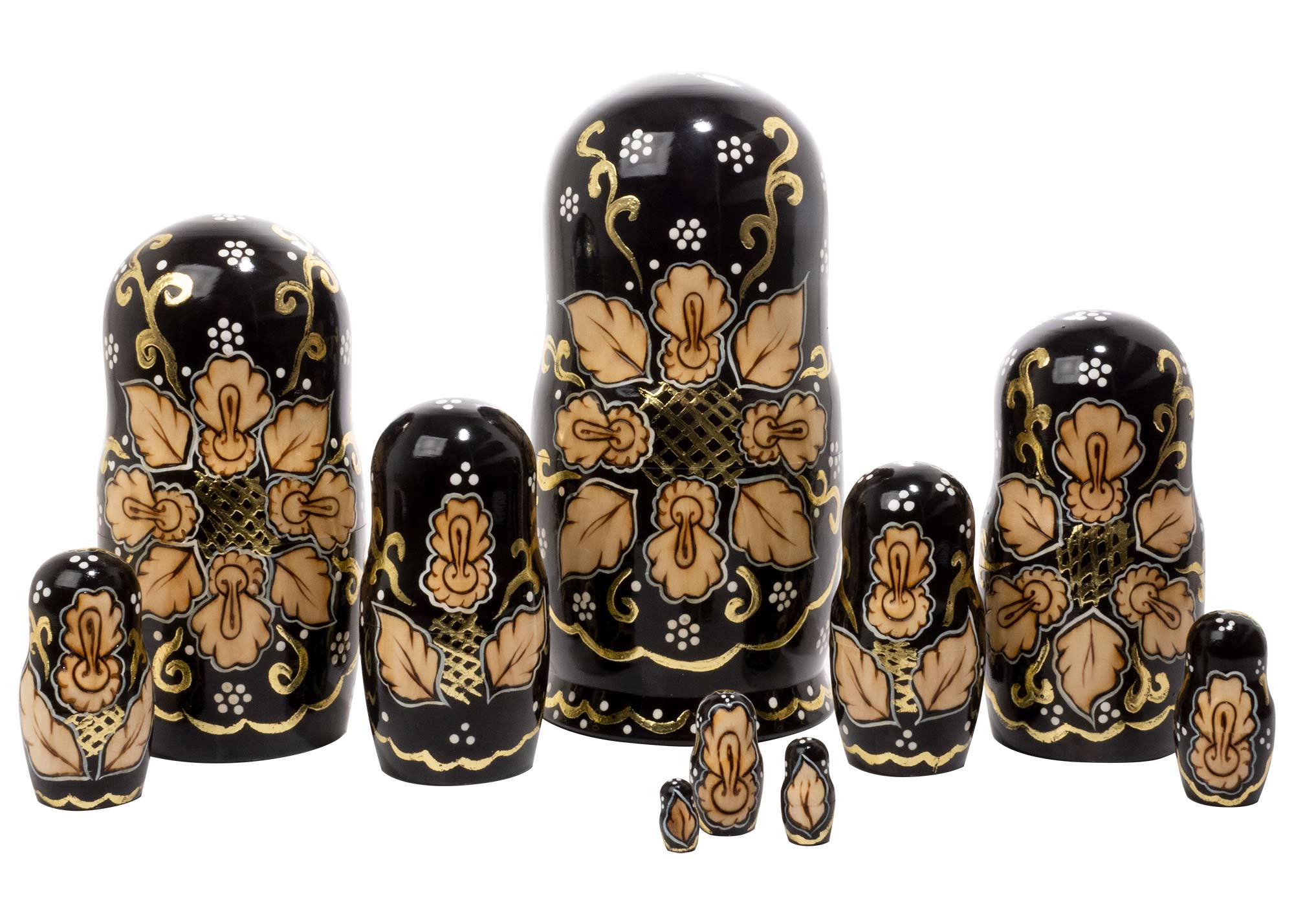 Buy Deluxe Woodburned Matryoshka Doll 10pc./10" at GoldenCockerel.com