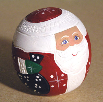 Buy Holly Jolly Santa Sphere 4" at GoldenCockerel.com