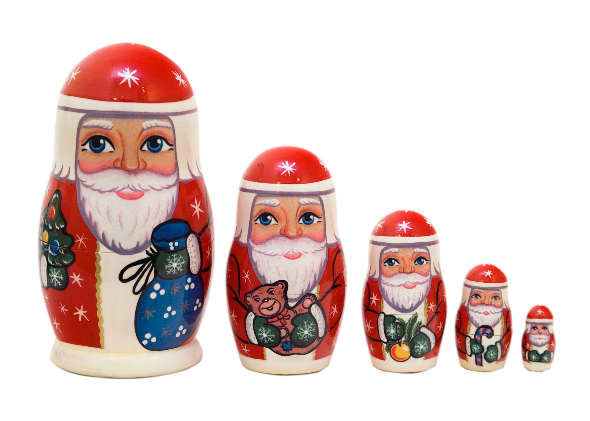 Buy Father Frost Nesting Doll 5pc./4" at GoldenCockerel.com