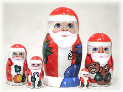 Buy Yule Tide Nesting Doll 5pc./5" at GoldenCockerel.com