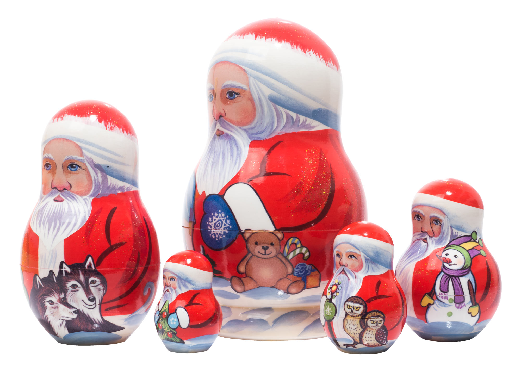 Buy Yukon Santa Nesting Doll 5pc./5" at GoldenCockerel.com