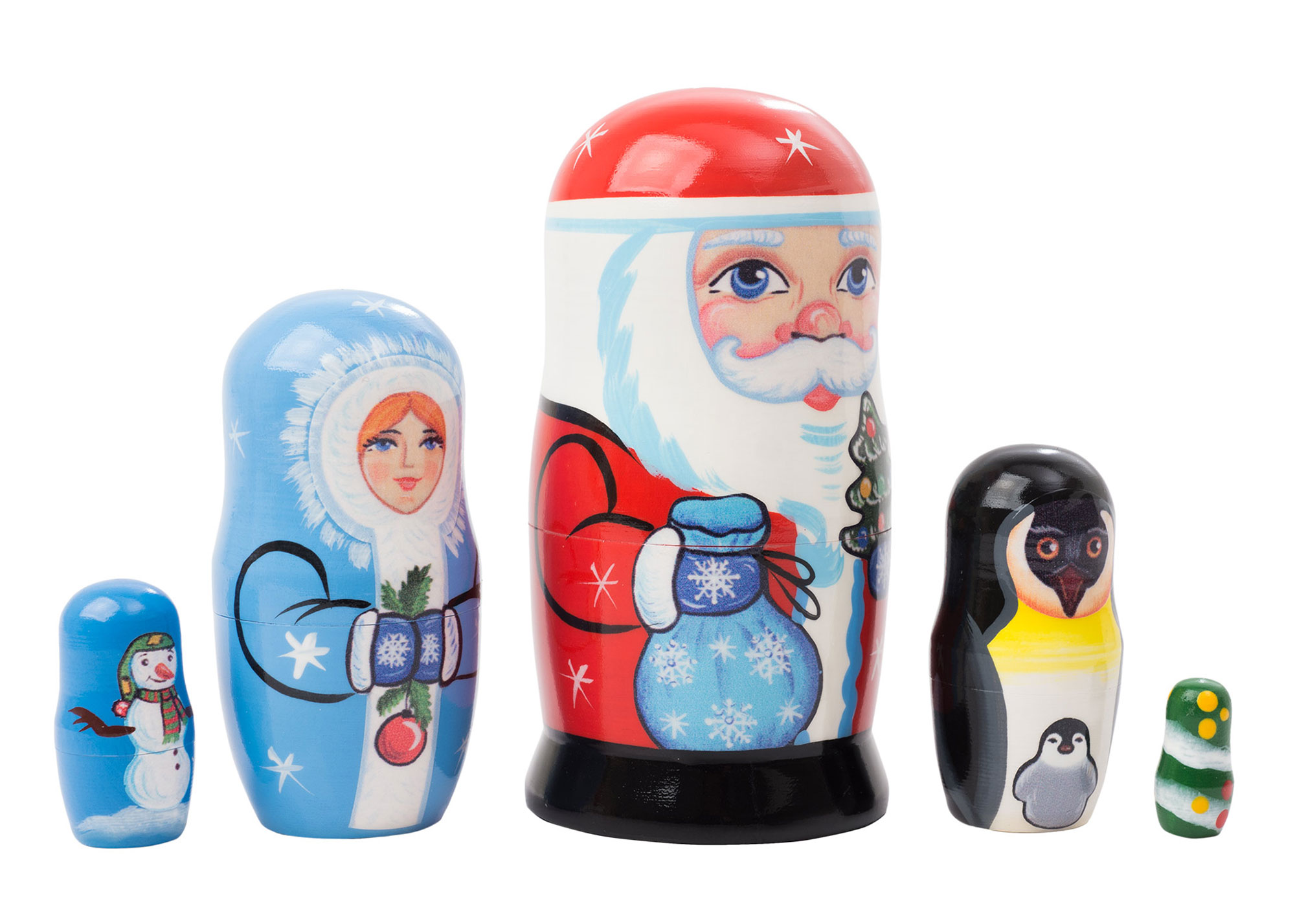 Buy Christmas Nesting Doll 5pc./4"  at GoldenCockerel.com