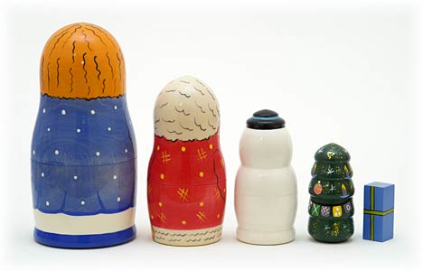 Buy Snow Maiden's Gift Nesting Doll 5pc/6" at GoldenCockerel.com