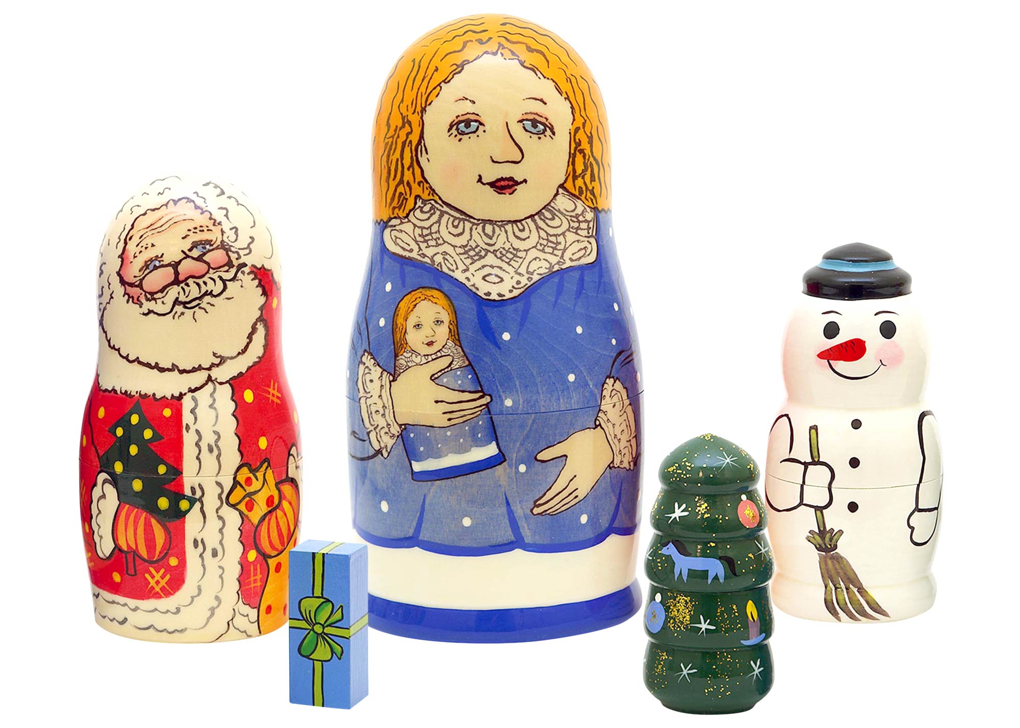 Buy Snow Maiden's Gift Nesting Doll 5pc/6" at GoldenCockerel.com