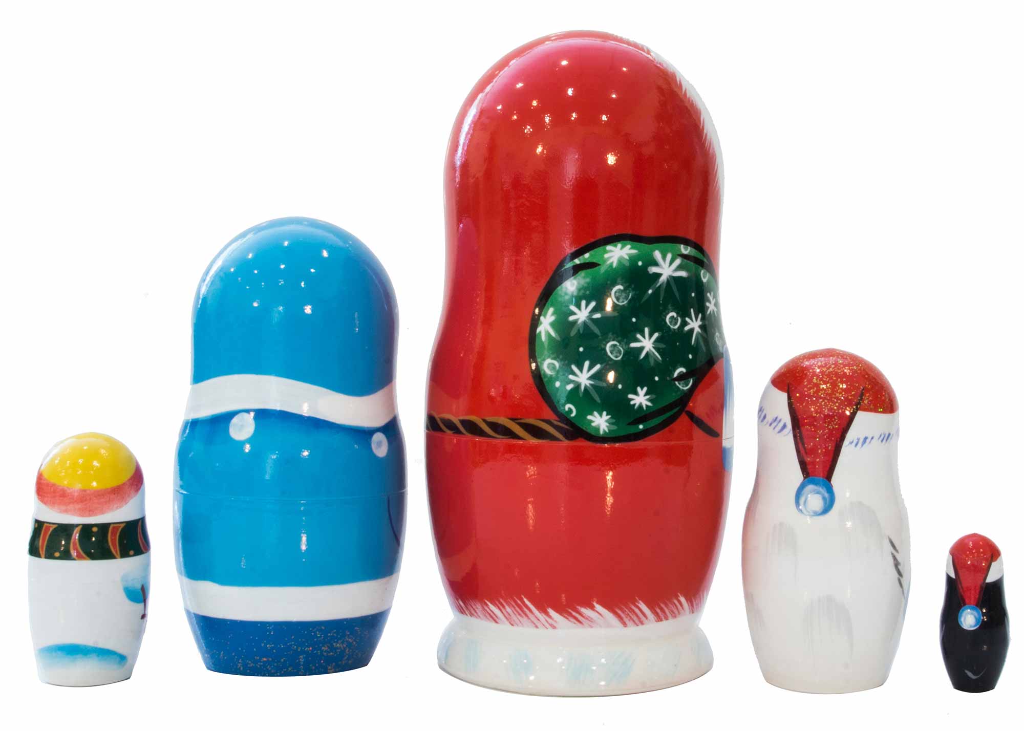 Buy Polar Christmas Nesting Doll 5pc/5" at GoldenCockerel.com