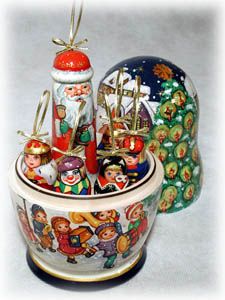 Buy Christmas Parade Doll 9" with 6 Ornaments at GoldenCockerel.com