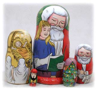 Buy Santa's Stories Nesting Doll 5pc./5" at GoldenCockerel.com