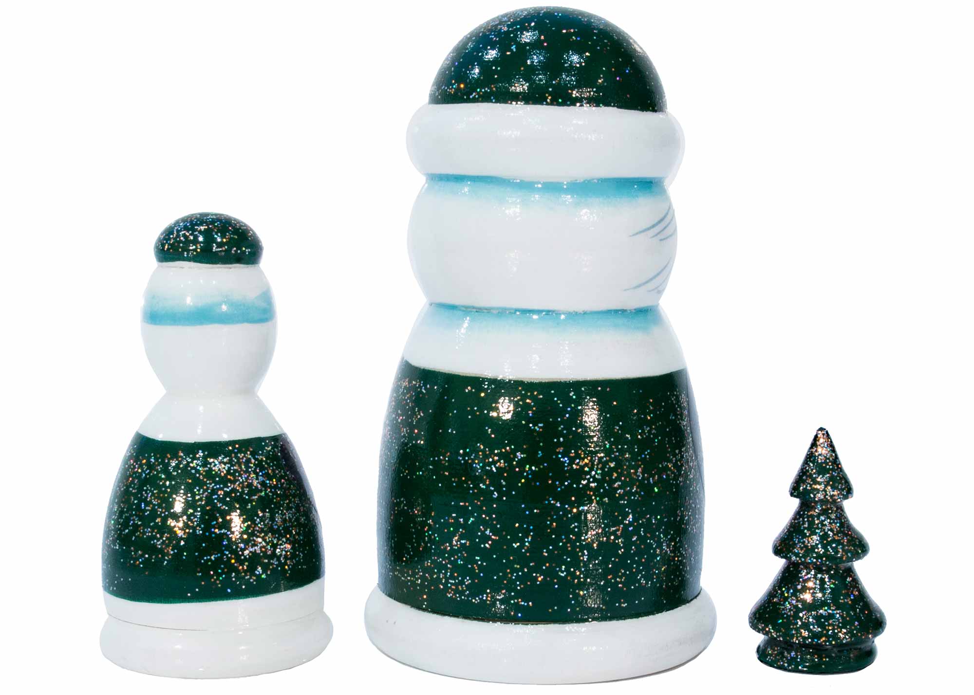 Buy Irish Santa w/ Snowman Nesting Doll 3 pc. 4” at GoldenCockerel.com