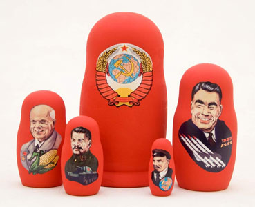 Buy Soviet Leaders Nesting Doll 5pc./5" at GoldenCockerel.com